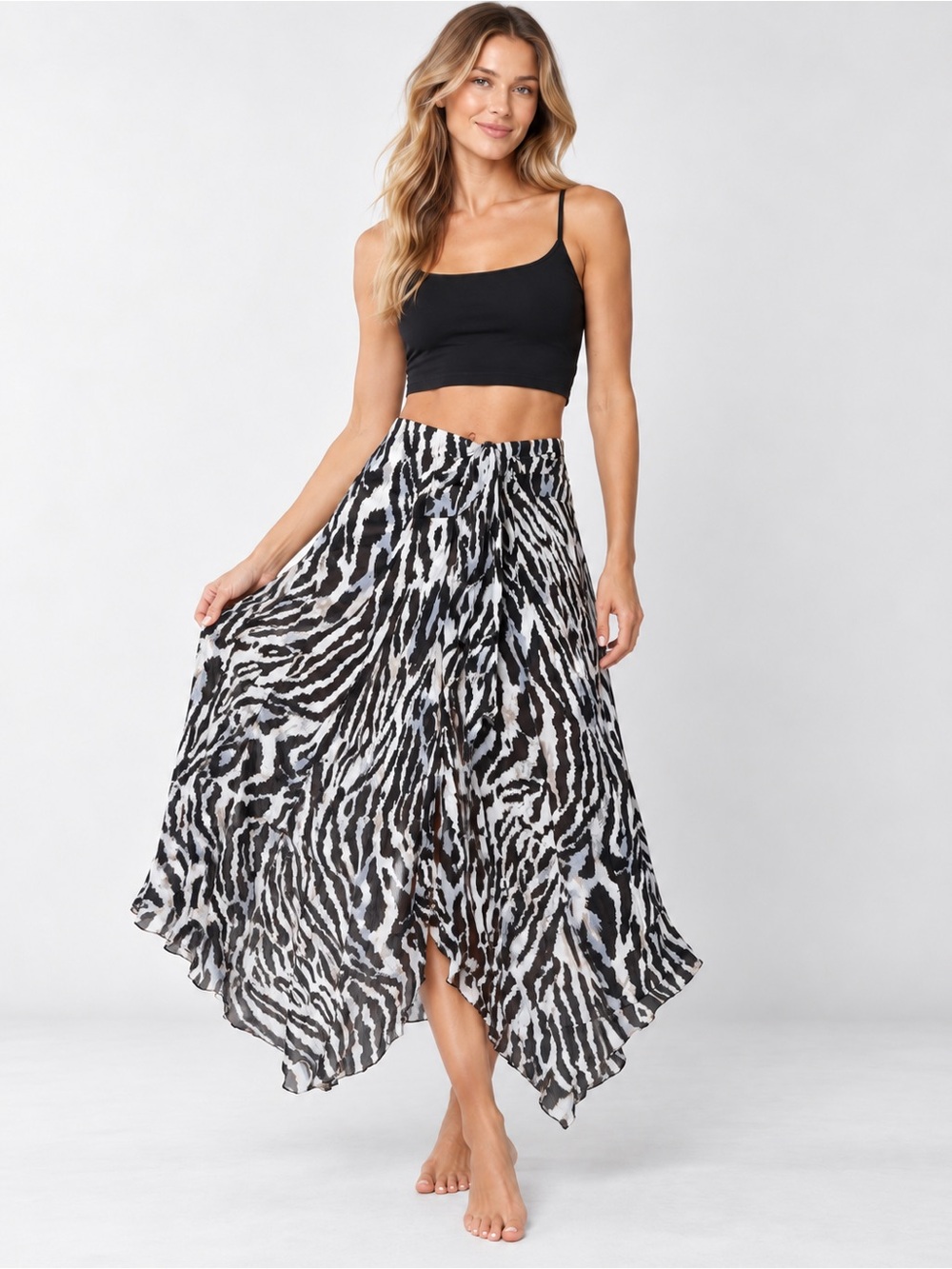 NWT White House Black Market Leopard Crepe Midi Skirt S – $130 Retail